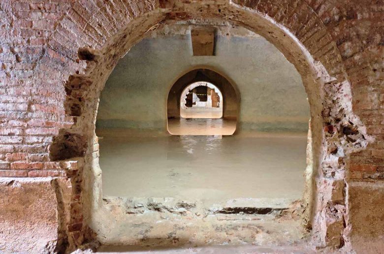 cisterne romane di fermo vista frontale del tunnel