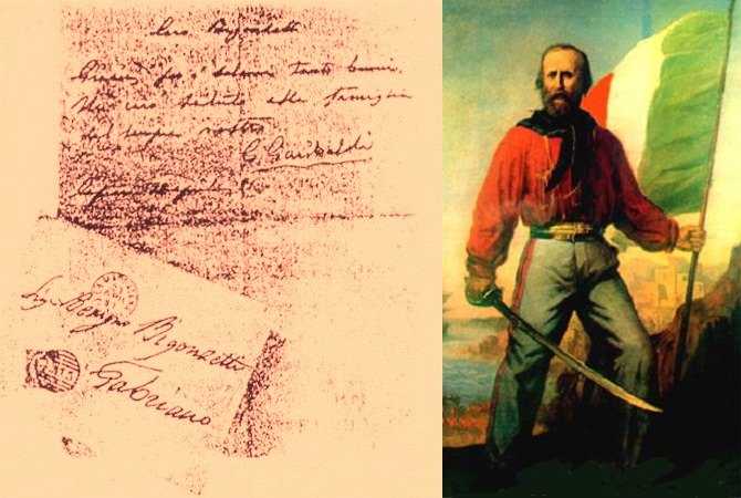 lettera ringraziamento di garibaldi per il salame di fabriano